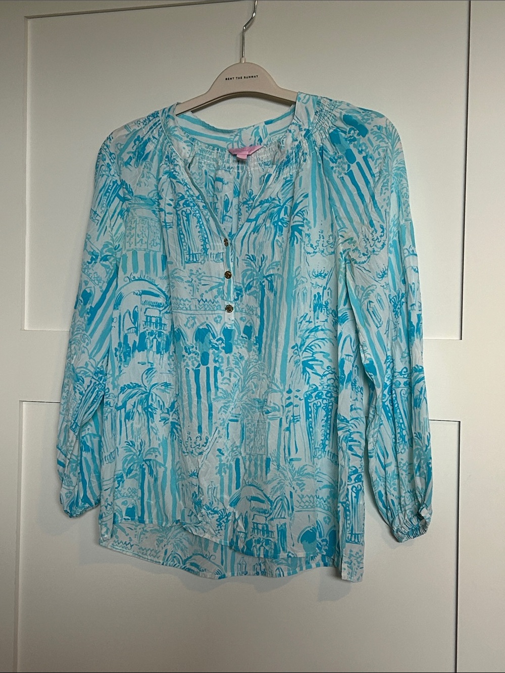 Lilly Pulitzer Elsa Silk Blouse - La Via Loca - Large